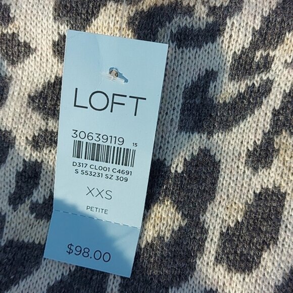 Ann Taylor Loft turtleneck animal print sweater dress - Picture 6 of 8